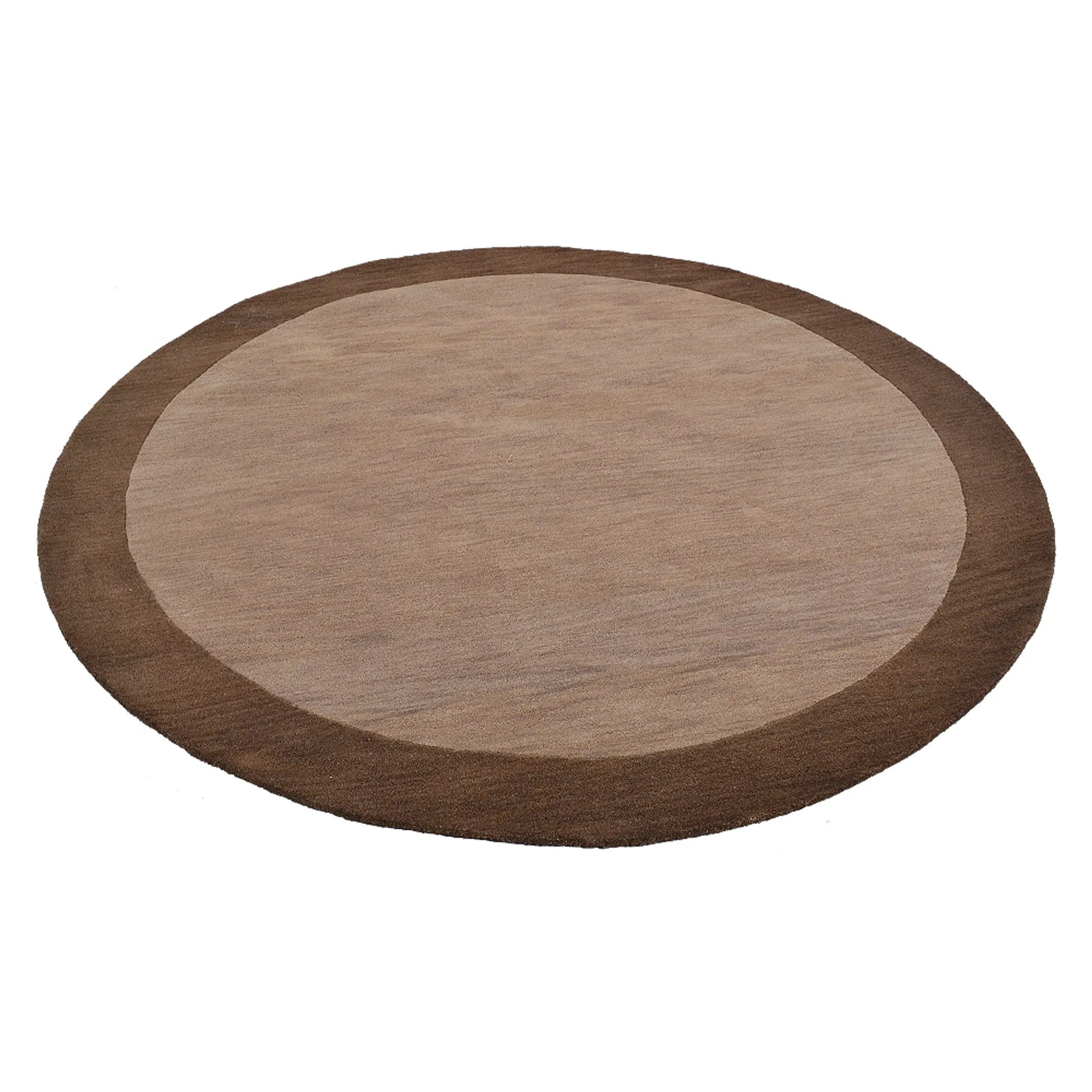 Rugsotic Carpets Hand Tufted Wool Round Area Rug Contemporary