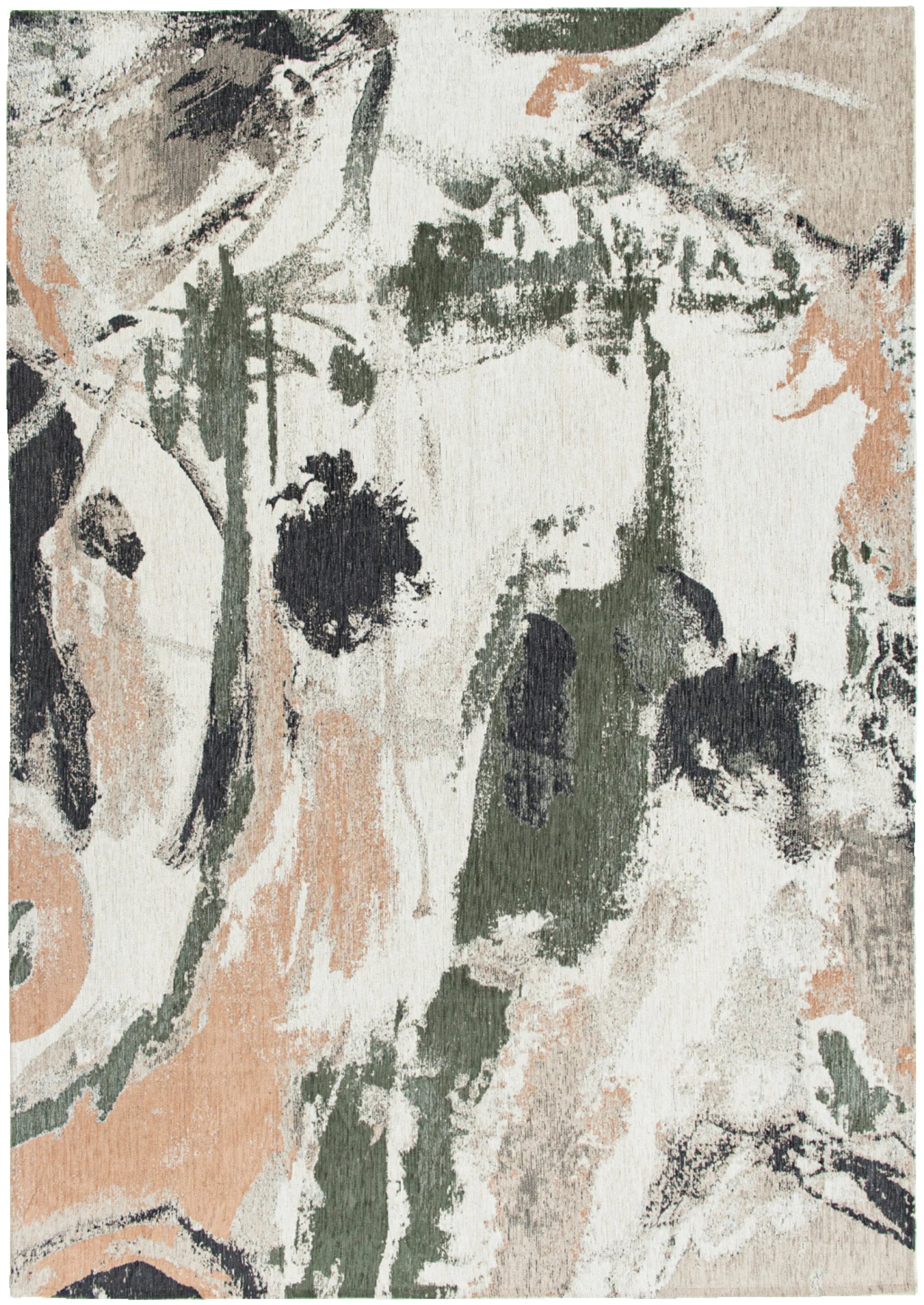 8' X 11' Gray and Orange Abstract Non Skid Area Rug