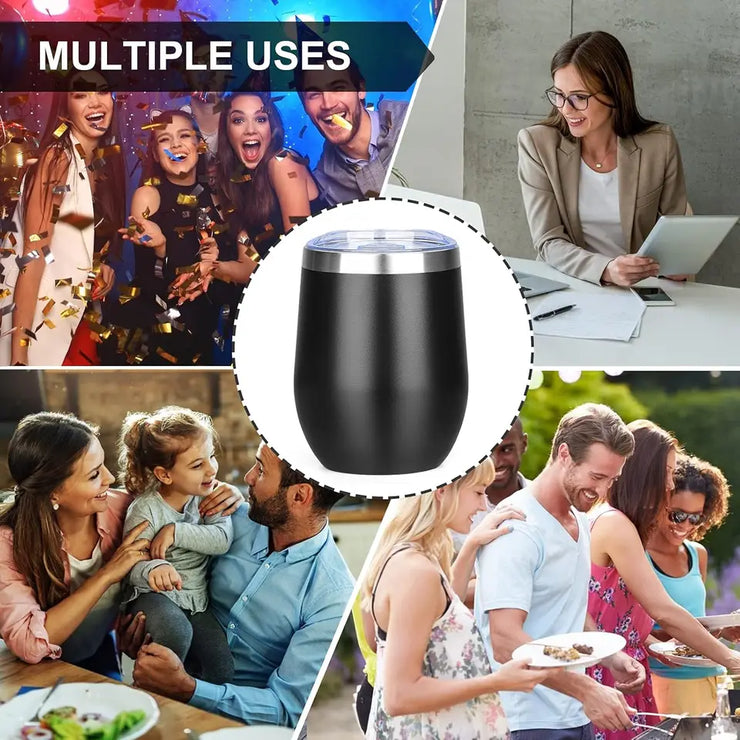 12oz Stainless Steel Insulated Wine Tumbler