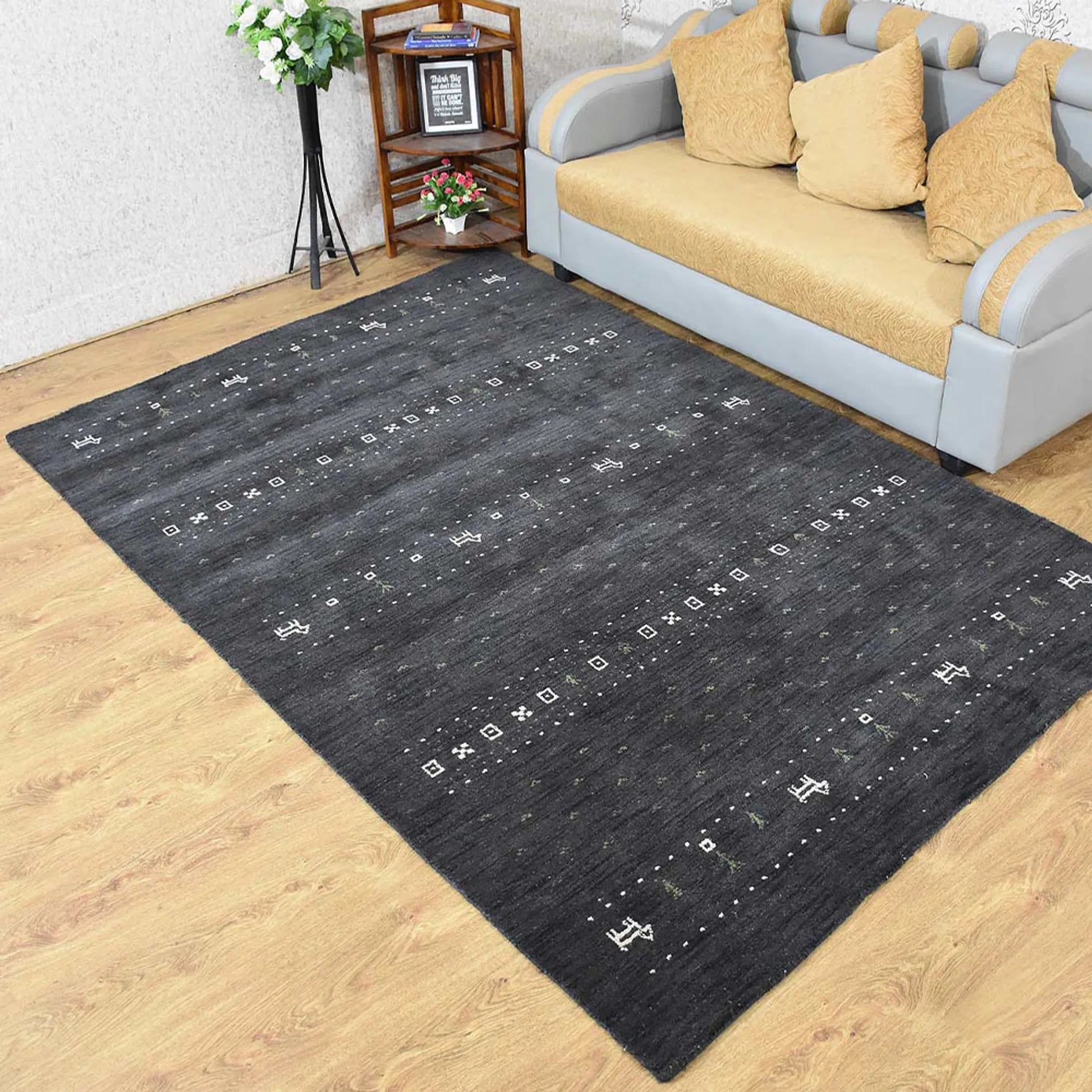 Rugsotic Carpets Hand Knotted Loom Wool Area Rug Contemporary