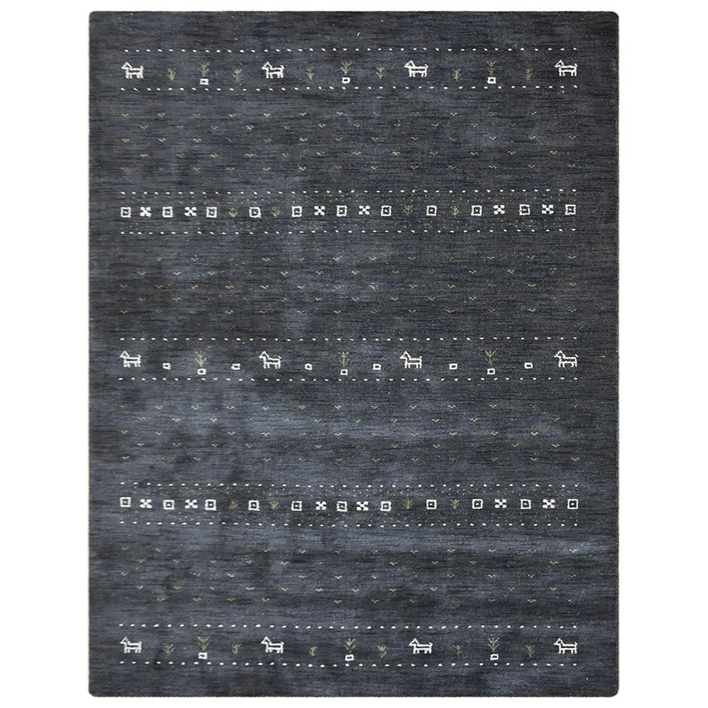 Rugsotic Carpets Hand Knotted Loom Wool Area Rug Contemporary