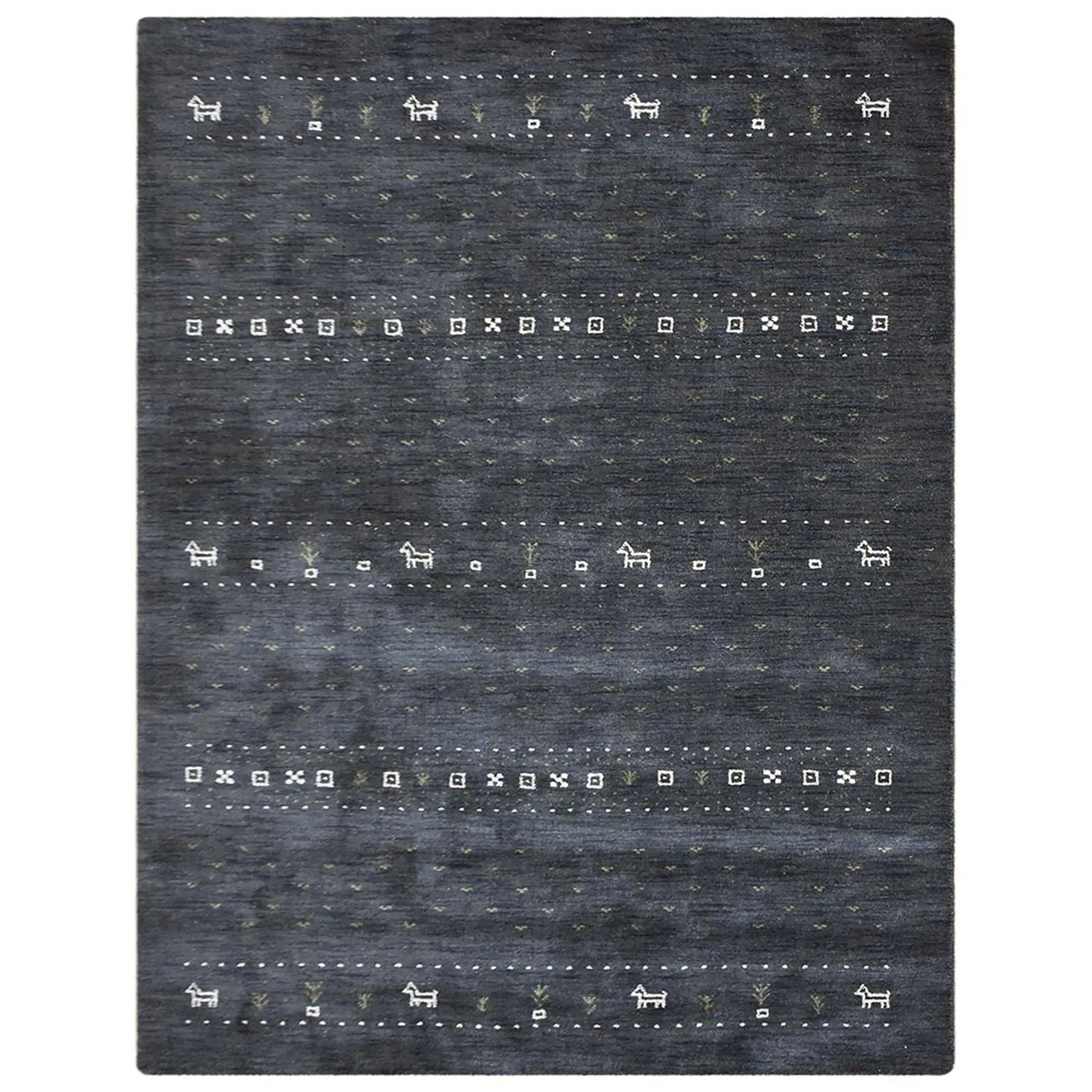 Rugsotic Carpets Hand Knotted Loom Wool Area Rug Contemporary
