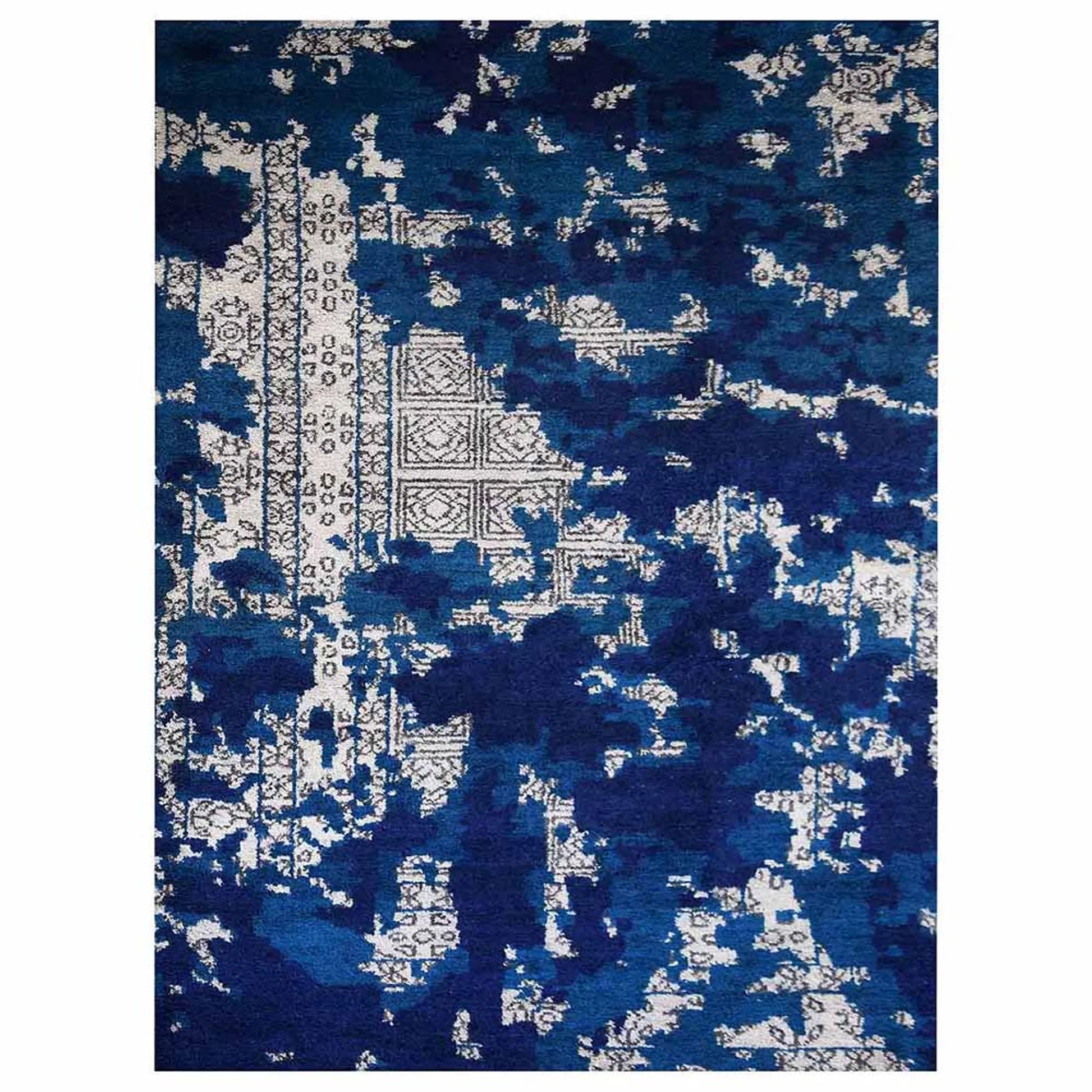 Rugsotic Carpets Hand Knotted Silk Area Rug Abstract