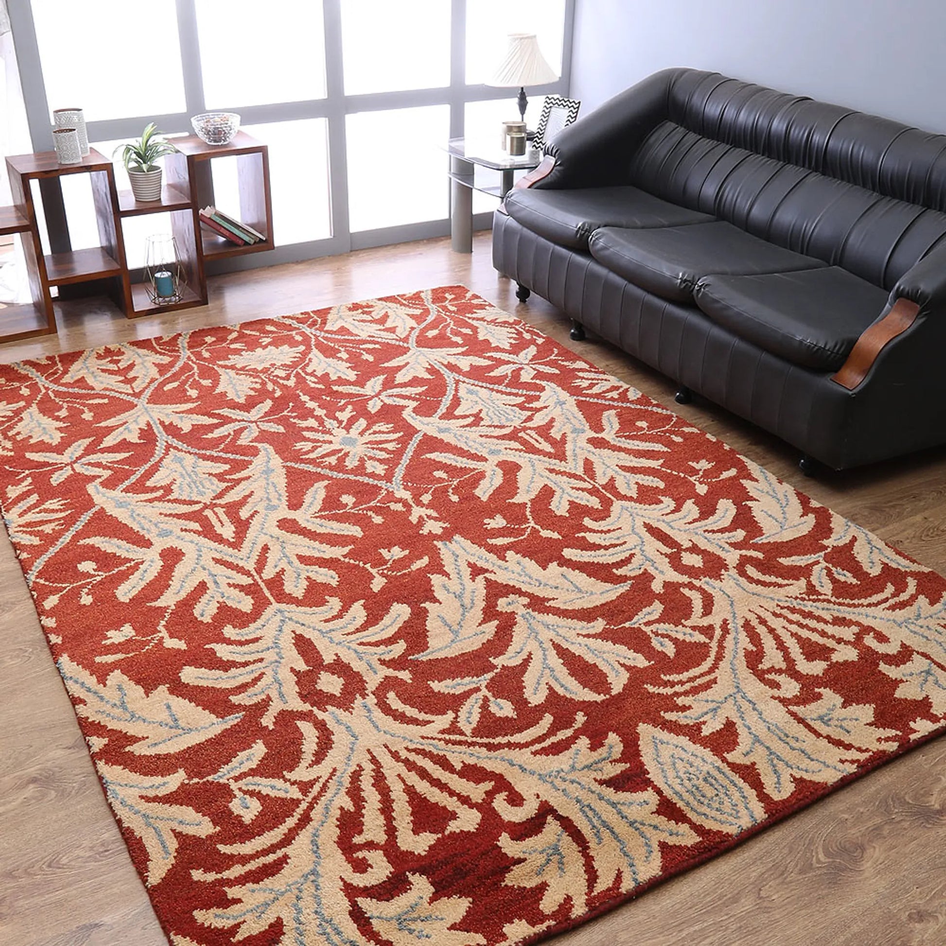 Rugsotic Carpets Hand Knotted Wool Area Rug Floral