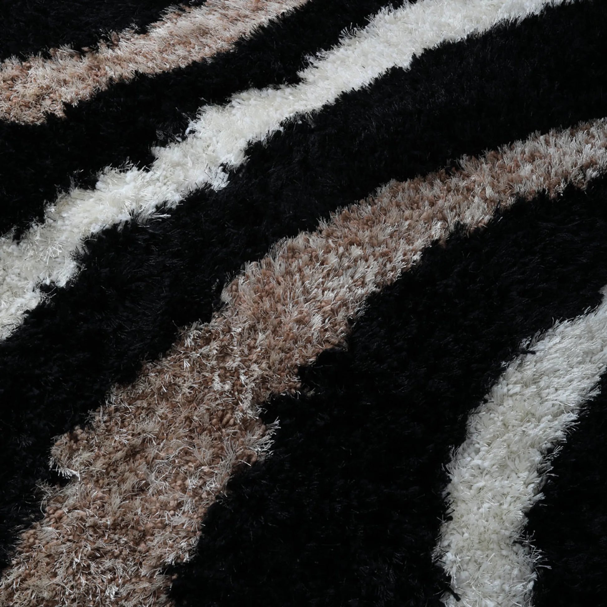 Rugsotic Carpets Hand Tufted Shag Polyester Area Rug Geometric
