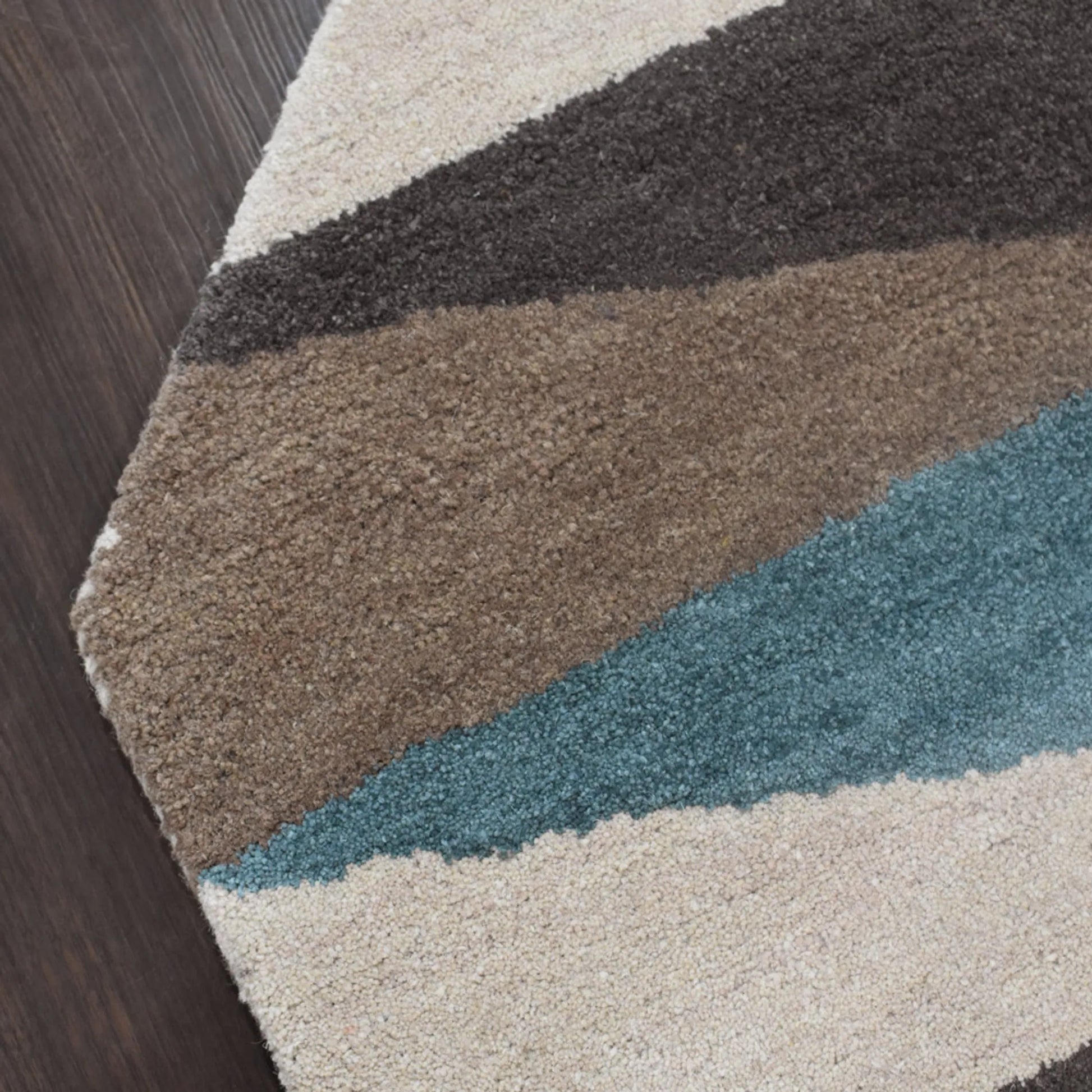 Rugsotic Carpets Hand Tufted Wool Octagon Area Rug Geometric