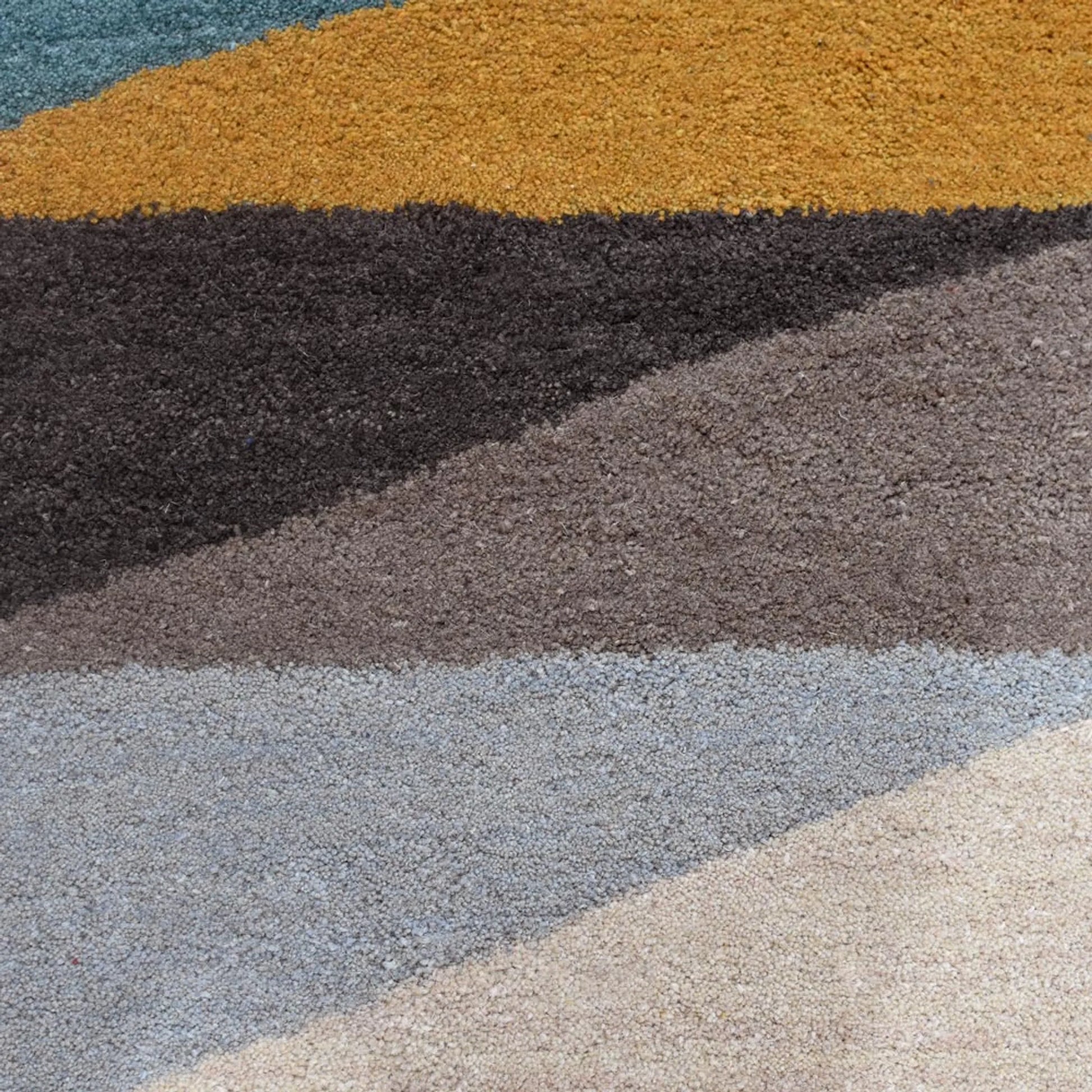 Rugsotic Carpets Hand Tufted Wool Octagon Area Rug Geometric