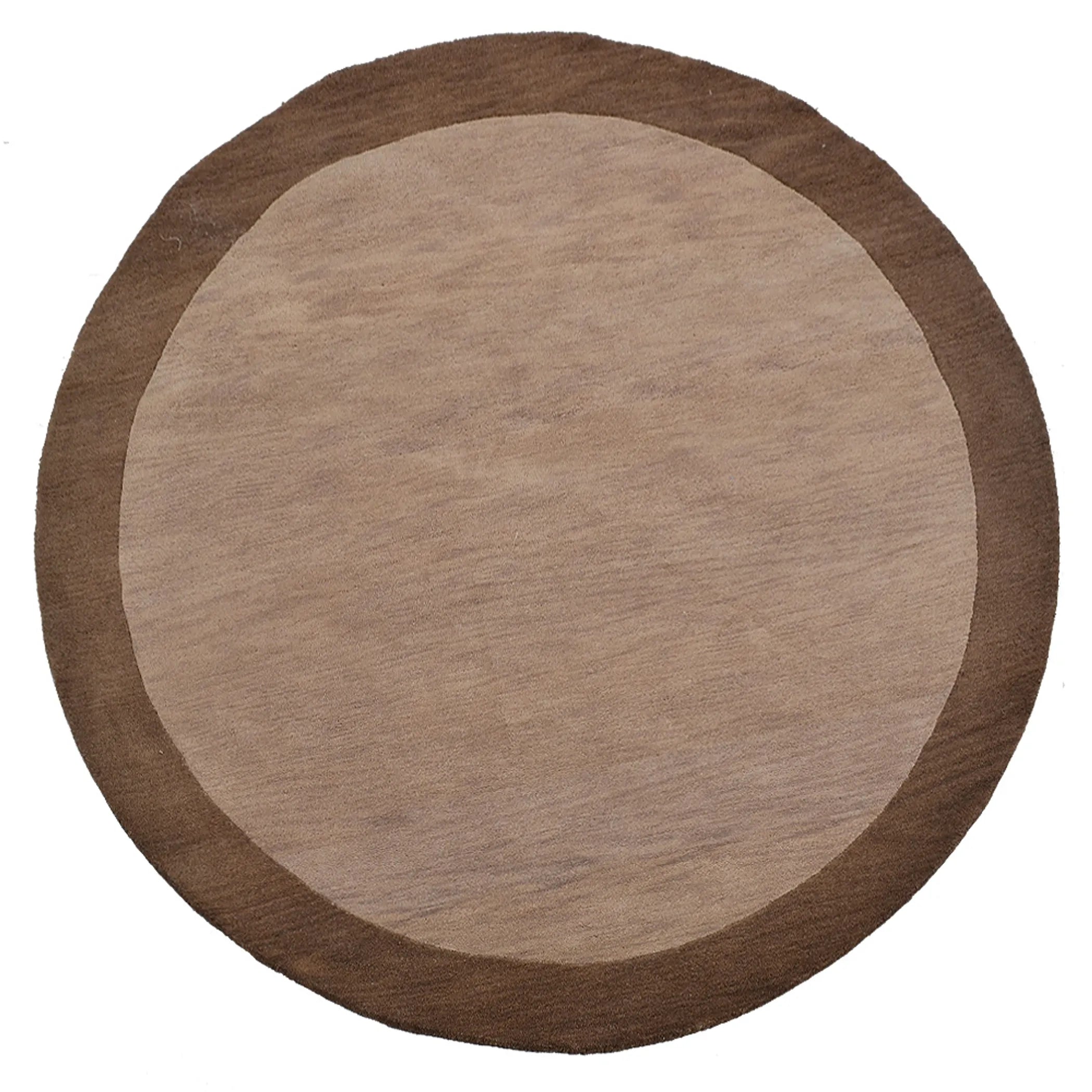 Rugsotic Carpets Hand Tufted Wool Round Area Rug Contemporary