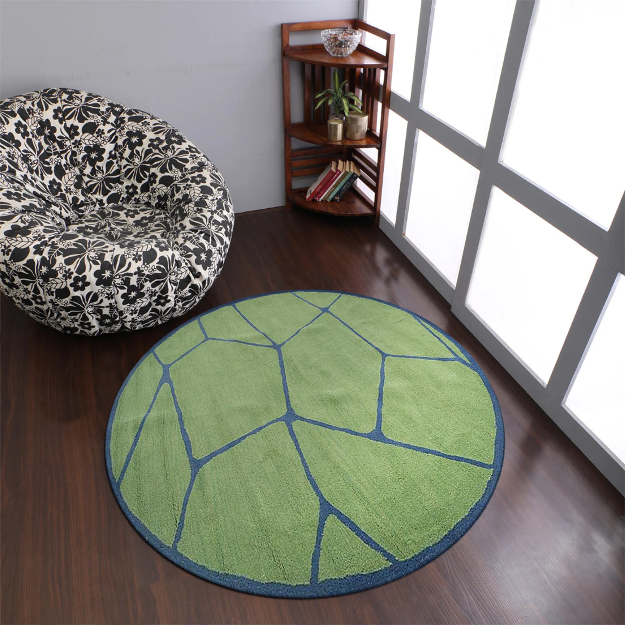 Rugsotic Carpets Hand Tufted Wool Round Area Rug Contemporary
