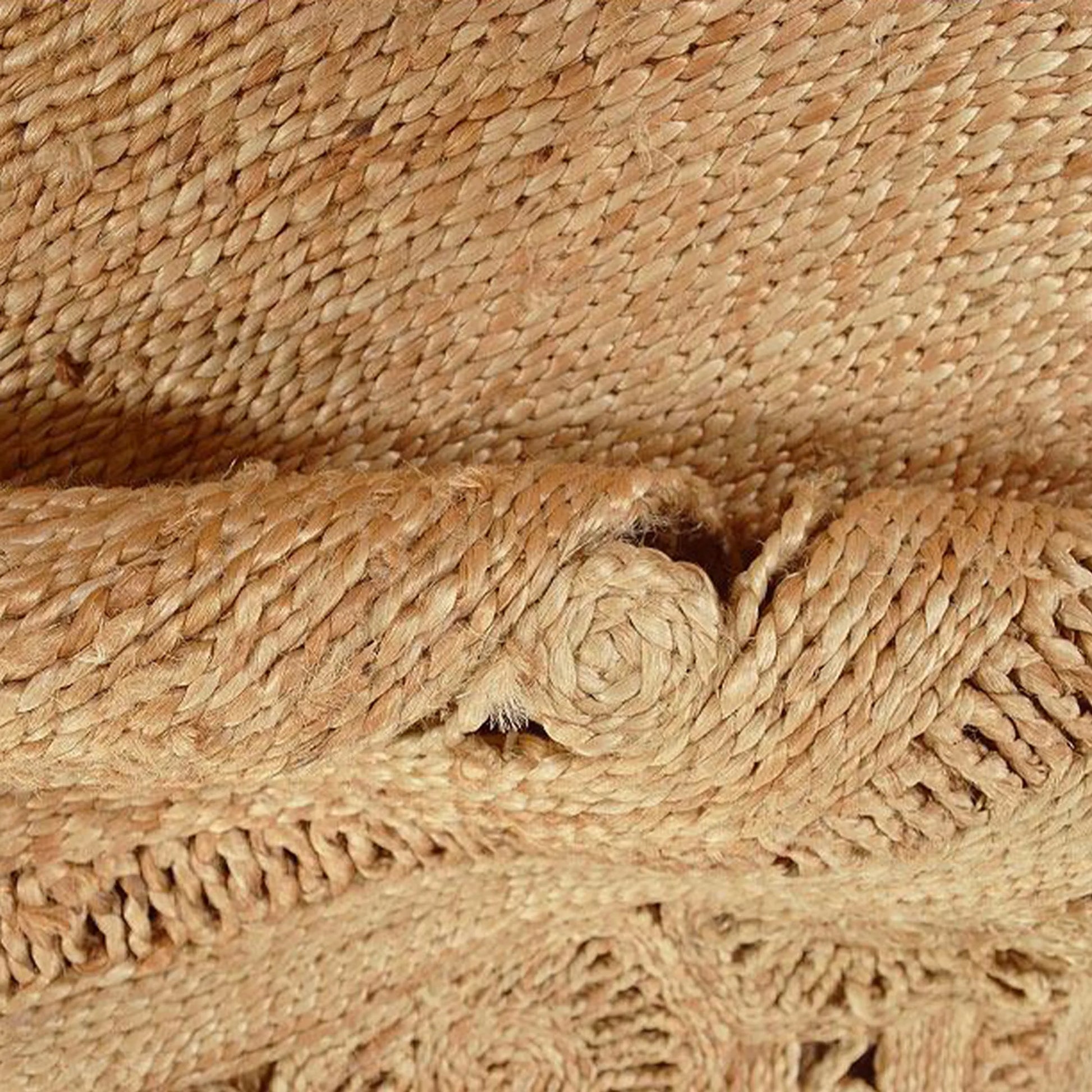 Rugsotic Carpets Hand Woven Kilim Jute 5'x6''7' Eco-friendly Oval Area Rug Oriental