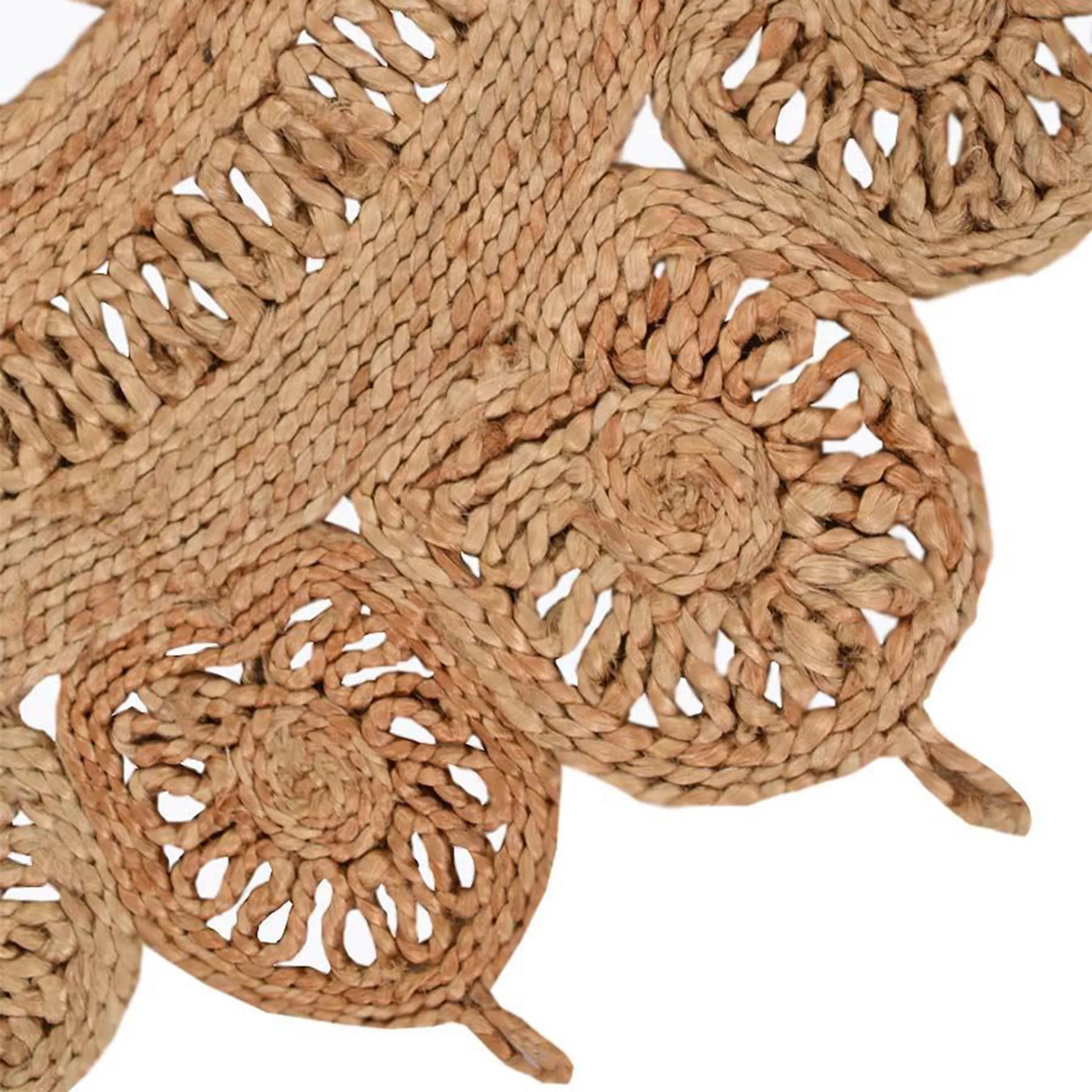 Rugsotic Carpets Hand Woven Kilim Jute 5'x6''7' Eco-friendly Oval Area Rug Oriental