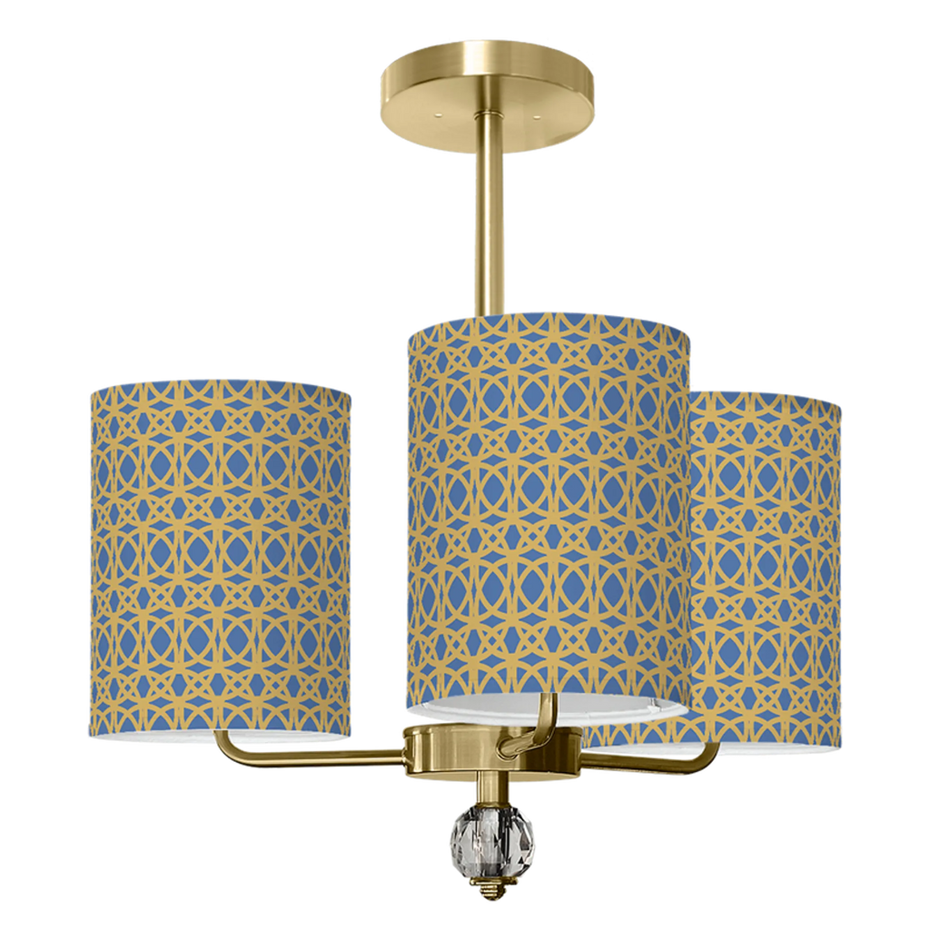 Newport 3 Arm Chandelier - Brass Finish