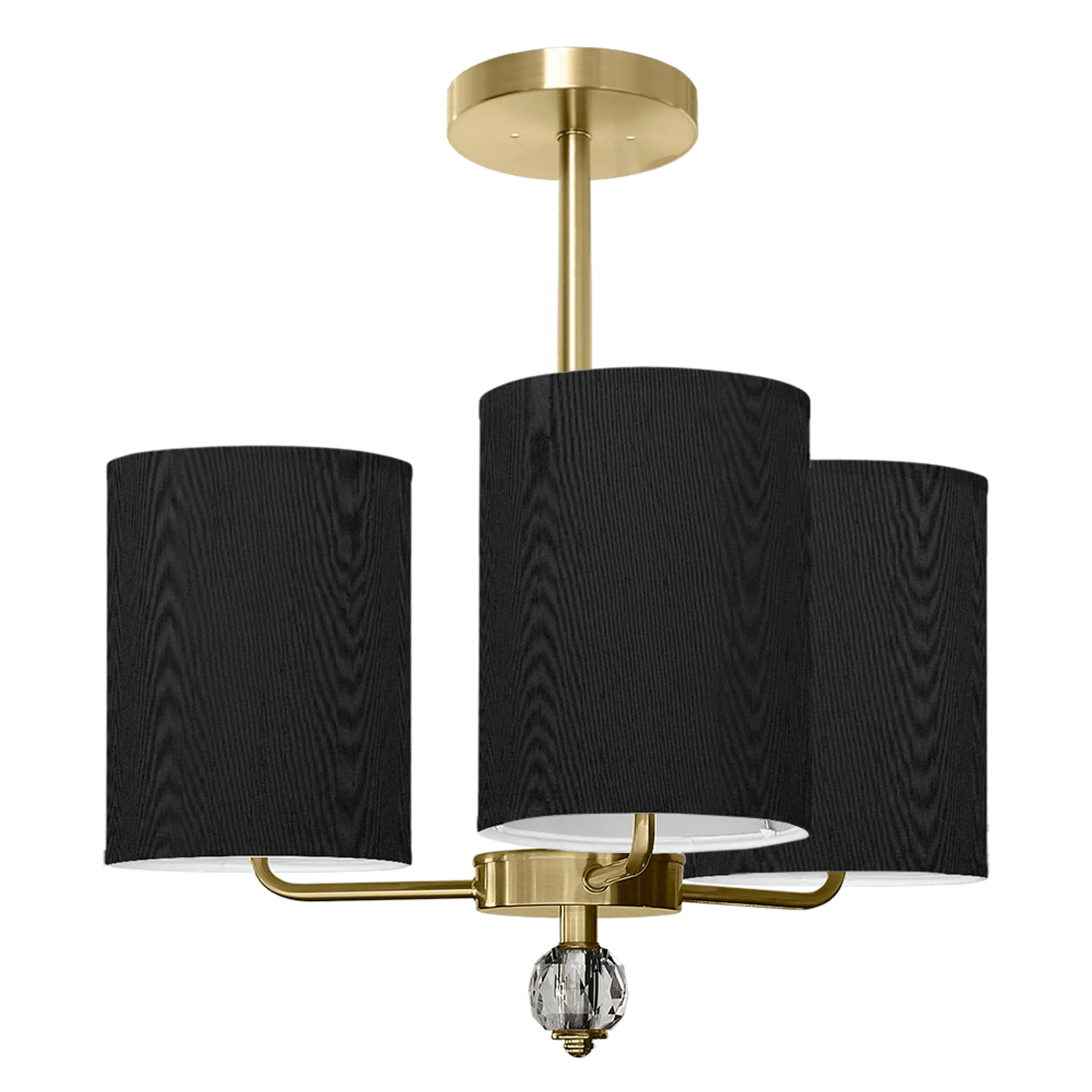 Newport 3 Arm Chandelier - Brass Finish