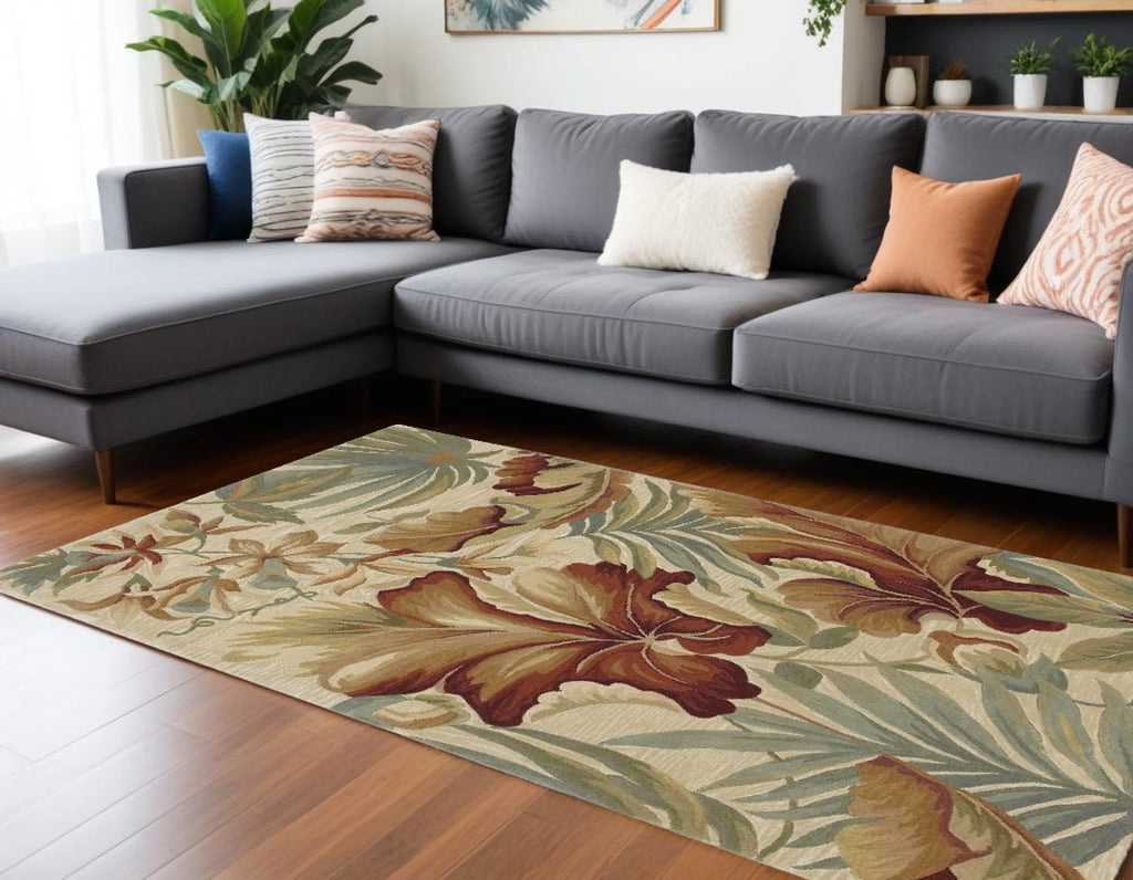 102 X 138 Ivory Wool Rug