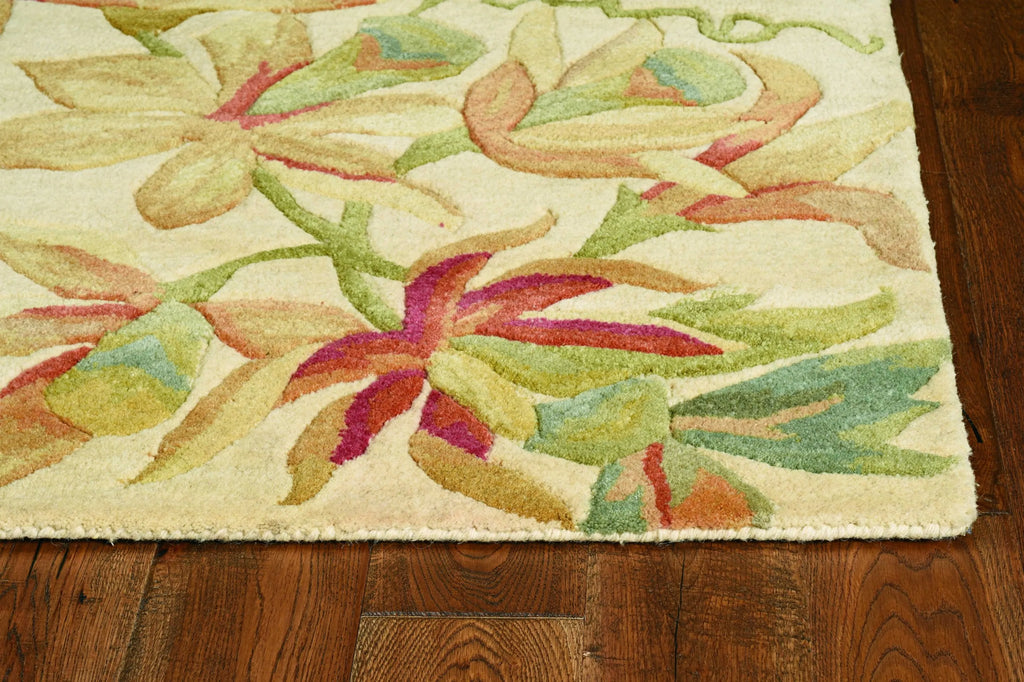 102 X 138 Ivory Wool Rug