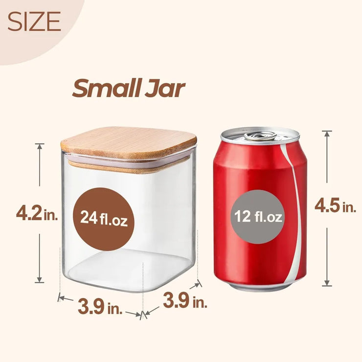 24oz Glass Storage Jars Set of Nine