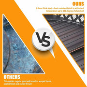 Hexagonal Outdoor Fire Pit and BBQ Grill