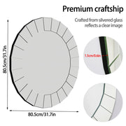 Large Round Decorative Wall Mirror for Home Decor