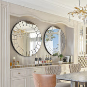 Large Round Decorative Wall Mirror for Home Decor