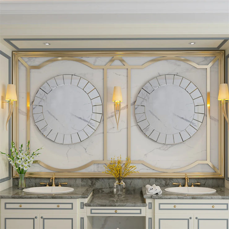 Large Round Decorative Wall Mirror for Home Decor