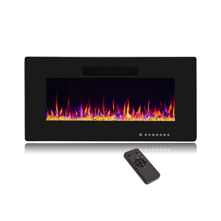 36 Inch Wall Mounted Electric Fireplace with Touch Control