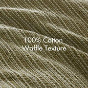 3 Piece Full Queen Waffle Washed Comforter Set