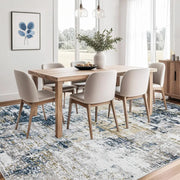 Washable Abstract Area Rug for Living Room 6x9