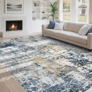 Washable Abstract Area Rug for Living Room 6x9