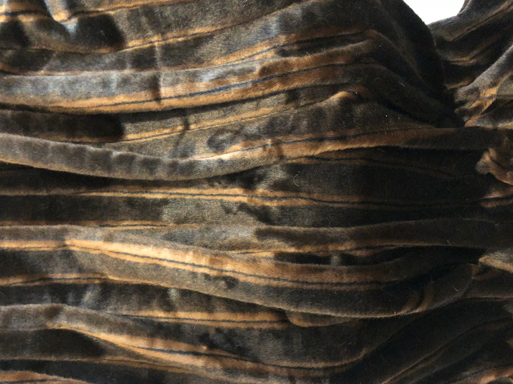 Plutus Fancy Brown Mink Handmade Luxury Throw