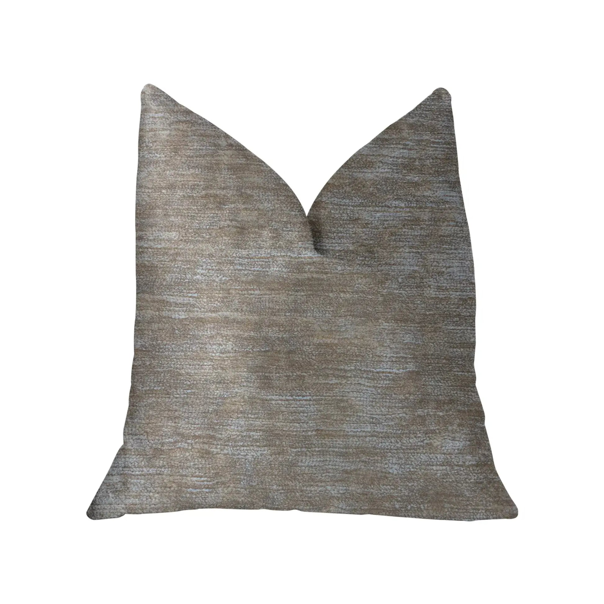 Plutus Bella Isabella Brown and Beige Luxury Throw Pillow