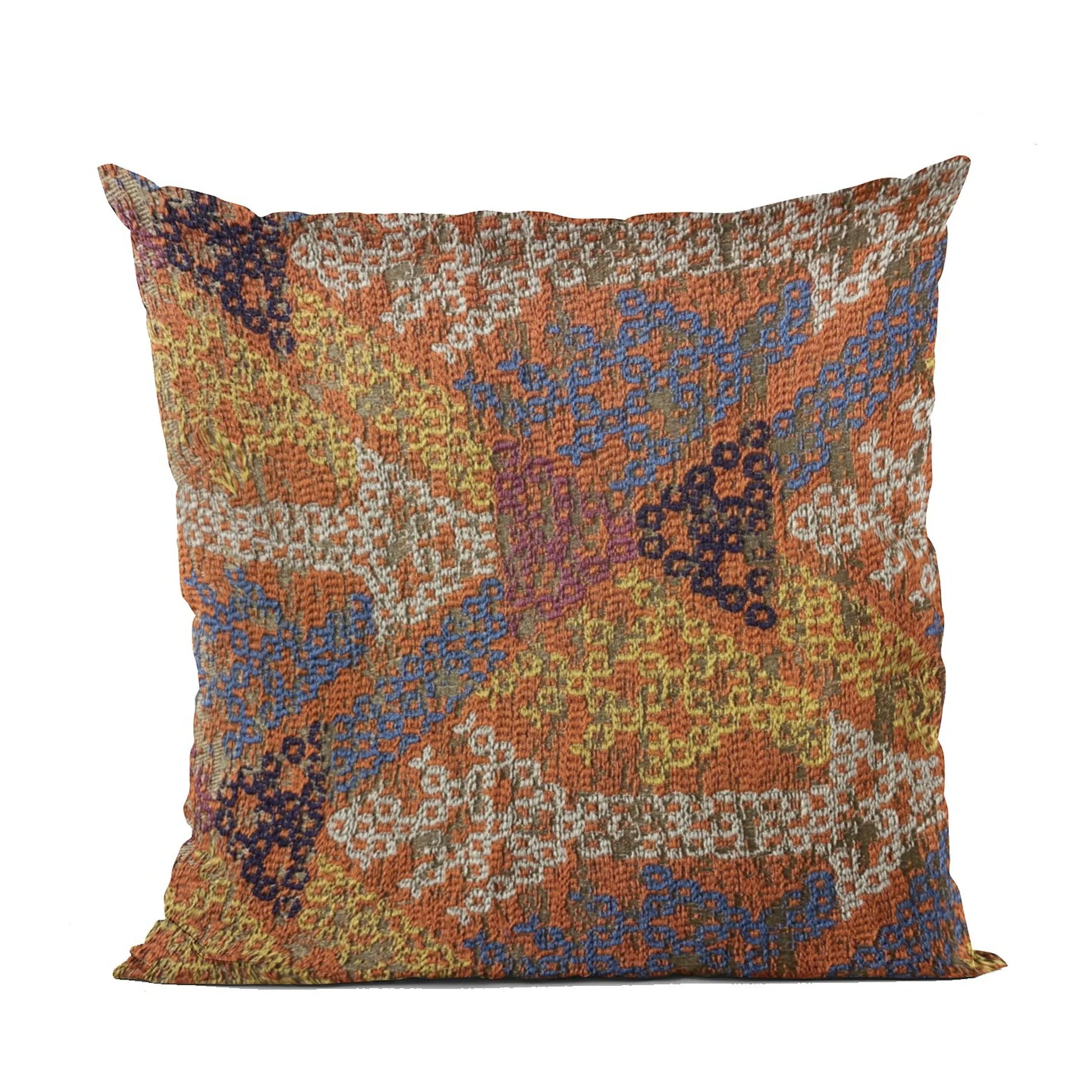 Plutus Multi-Color Lines Fret Luxury Throw Pillow