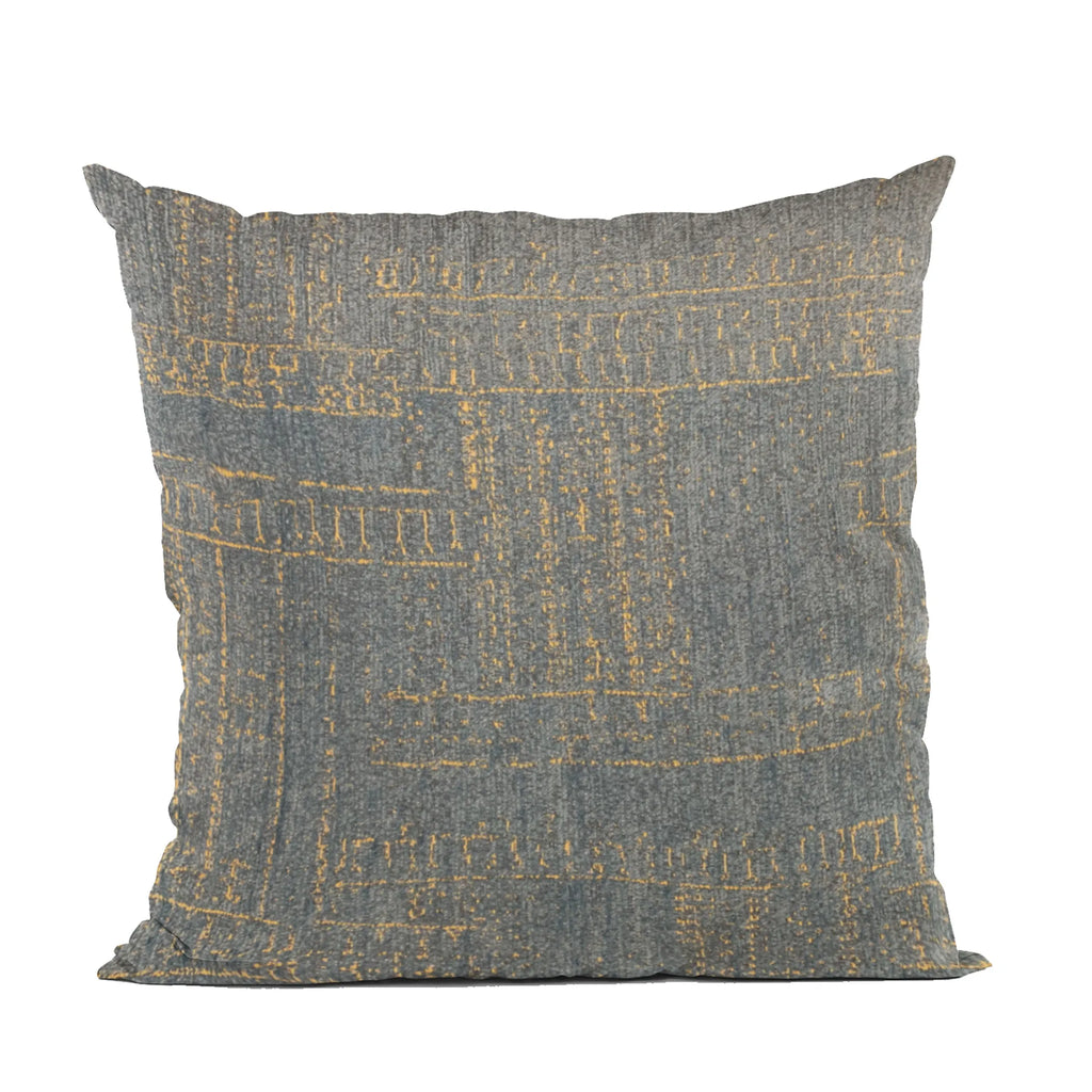 Plutus Blue Lux Abstract Luxury Throw Pillow