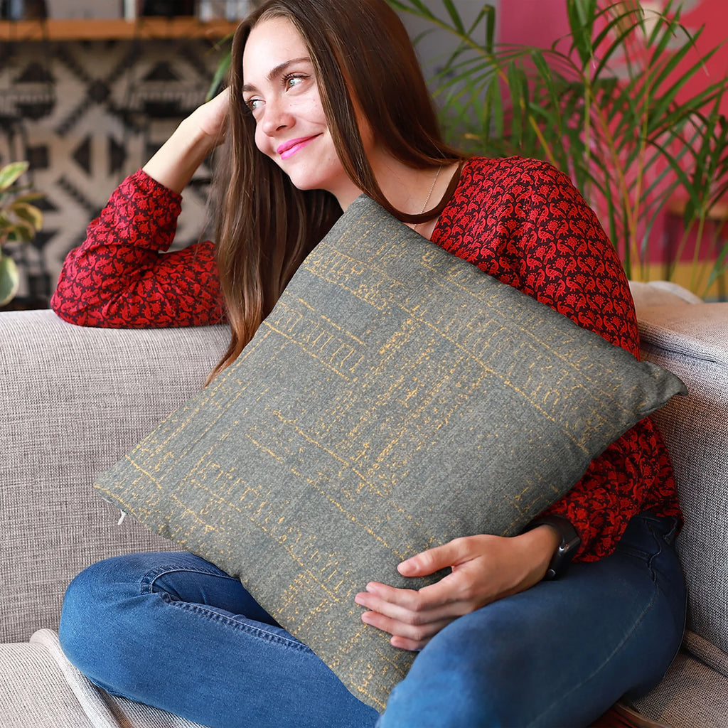 Plutus Blue Lux Abstract Luxury Throw Pillow