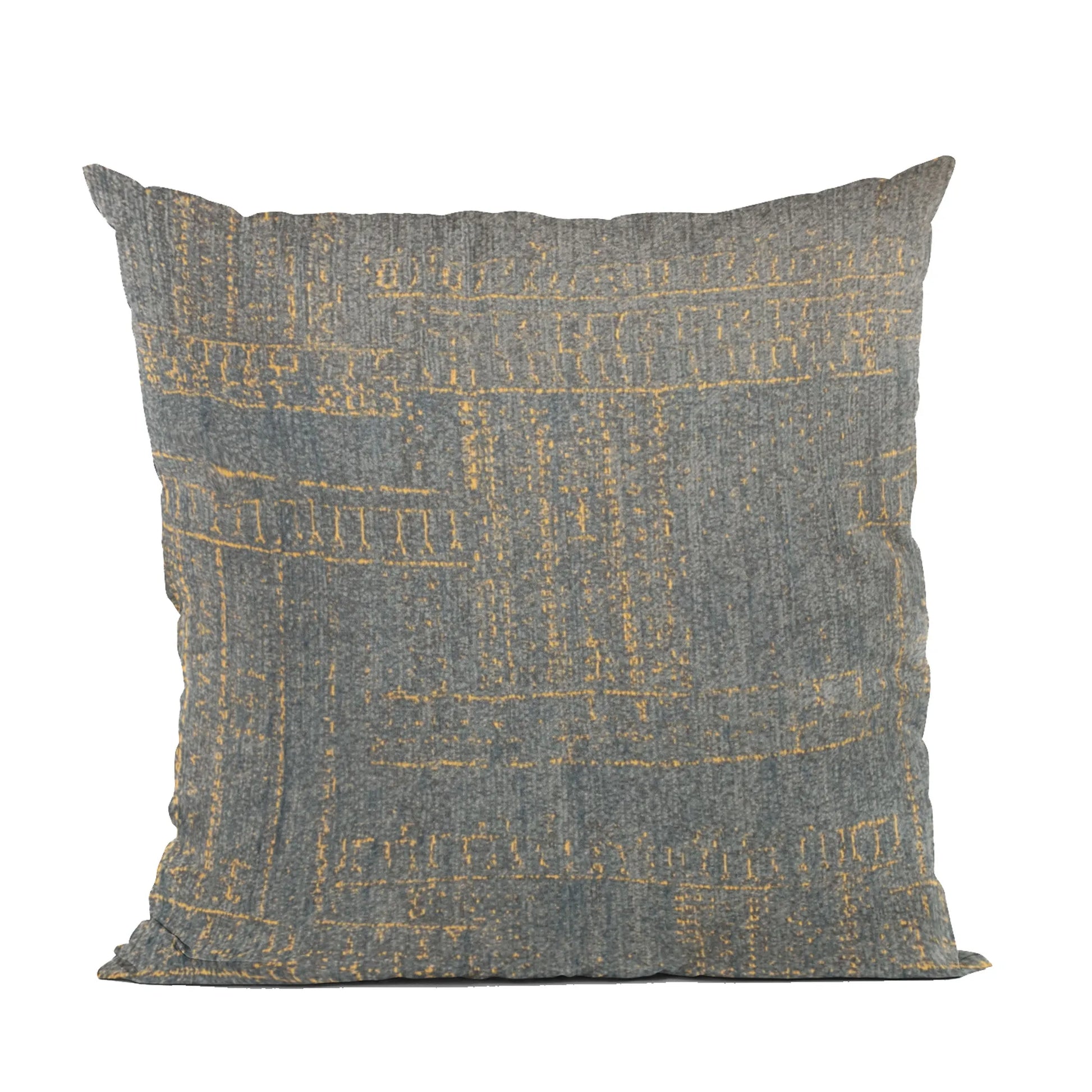 Plutus Blue Lux Abstract Luxury Throw Pillow