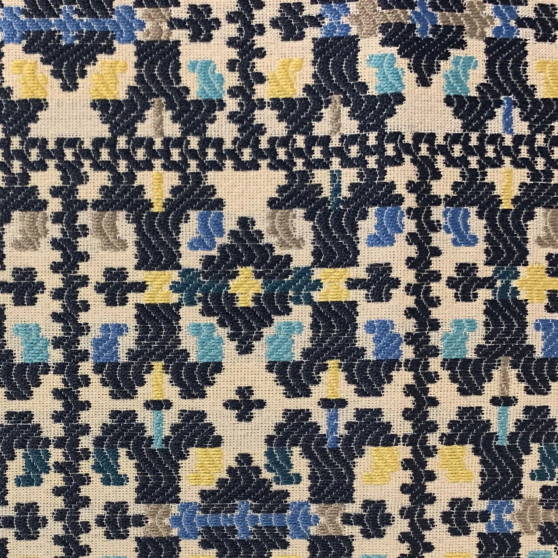 Plutus Blue Morocco Damask Luxury Throw Pillow
