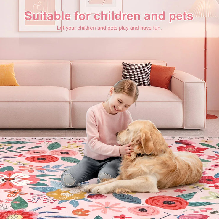 Boho Washable Non Slip Area Rug for Home