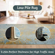 Modern Abstract Area Rug for Living Room Bedroom