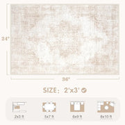 Vintage Soft Washable Area Rug for Living Room