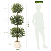 5FT Tall Artificial Olive Tree for Home Decor