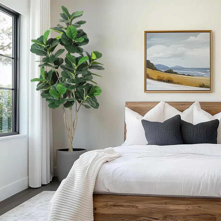 Faux Fiddle Leaf Fig Tree 6ft Tall Home Decor