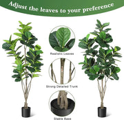 Faux Fiddle Leaf Fig Tree 6ft Tall Home Decor