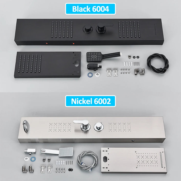 LED Shower Panel Tower System with Waterfall Massage