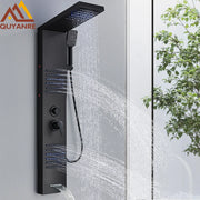 LED Shower Panel Tower System with Waterfall Massage