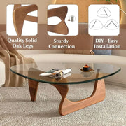Mid Century Modern Triangle Glass Coffee Table