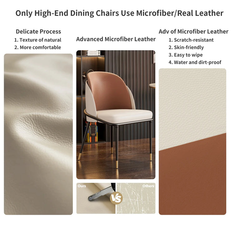 Modern Faux Leather Upholstered Dining Chairs Set