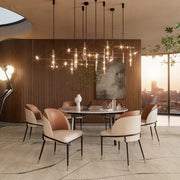 Modern Faux Leather Upholstered Dining Chairs Set