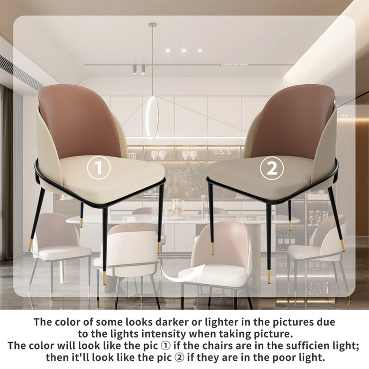 Modern Faux Leather Upholstered Dining Chairs Set