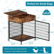Elegant Dog Crate End Table with Storage Drawer
