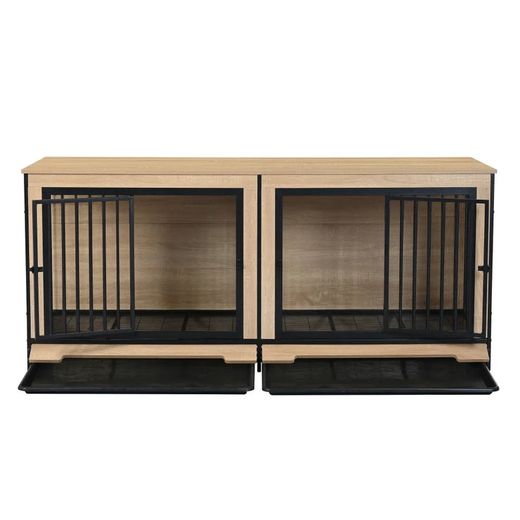 Extra Large Wooden Dog Crate Furniture with Divider