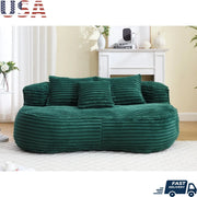 Comfortable Durable Corduroy Bean Bag Sofa with Pillows